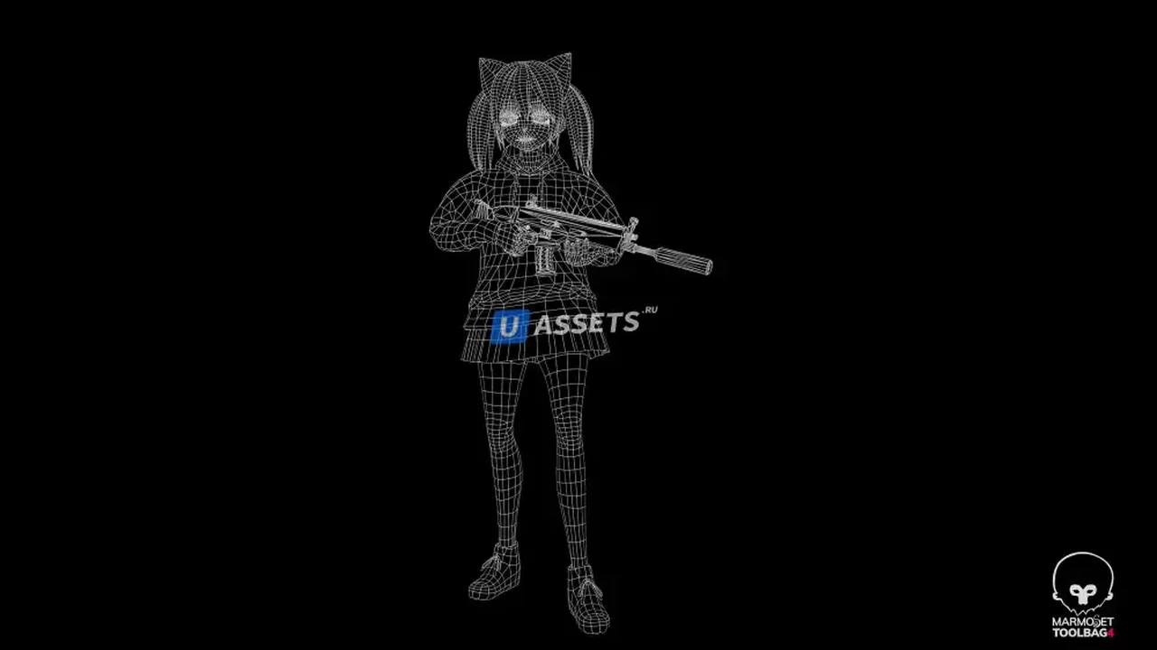 3D Kitty Stylized Toon 3d character